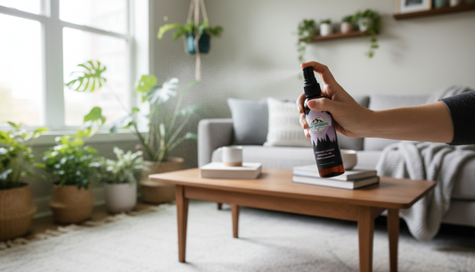 Fresh and inviting small apartment interior with natural odor control elements