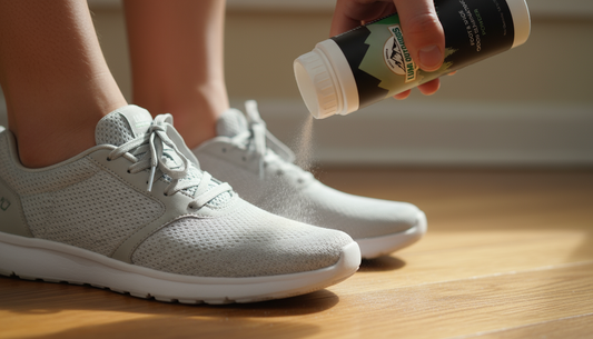 Best talc-free foot powder keeping sweaty feet dry and fresh in sneakers