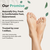 Lumi Outdoors Natural Shoe Deodorizer Powder | Energizing Lemongrass