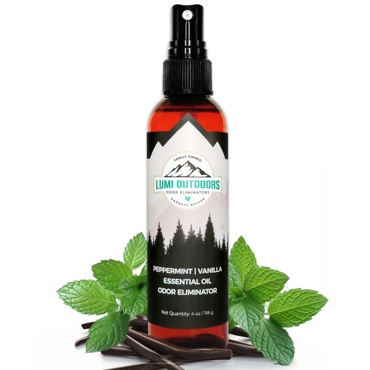 Lumi Outdoors Natural Odor Eliminating Room Spray | Peppermint Vanilla