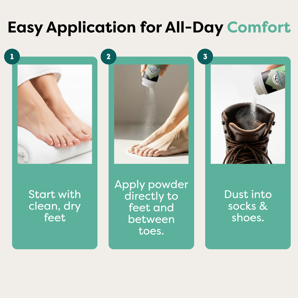 Natural Foot & Shoe Deodorizer Powder | Lemon