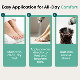 Lumi Outdoors Natural Shoe Deodorizer Powder | Energizing Lemongrass