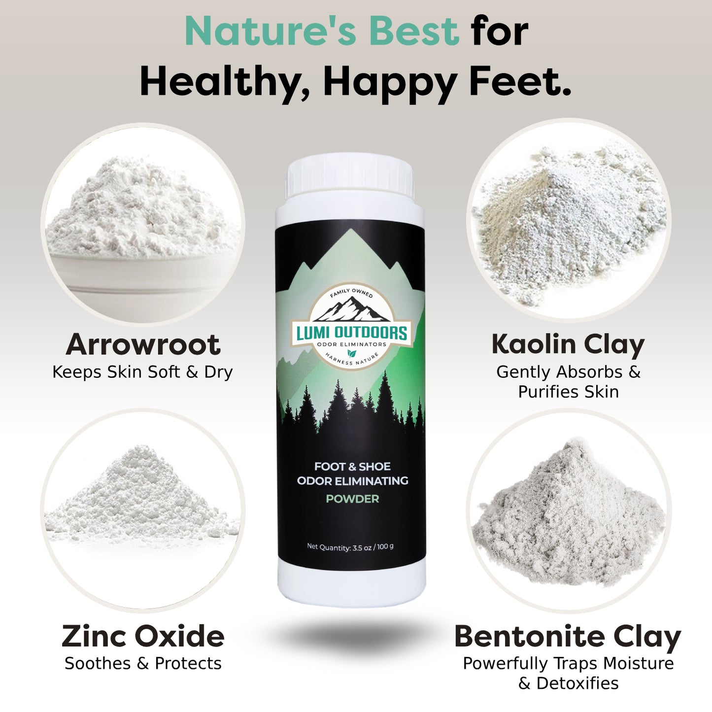 Lumi Outdoors Shoe Deodorizer Bundle | 1 Natural Spray & 1 Powder