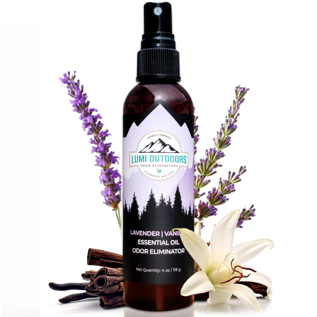 Lumi Outdoors Natural Odor Eliminating Room Spray | Lavender Vanilla